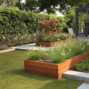 Modulaire Bloembak Corten 42cm Hoog, Stel Zelf Uw Bloembak Samen! A. van Elk BV